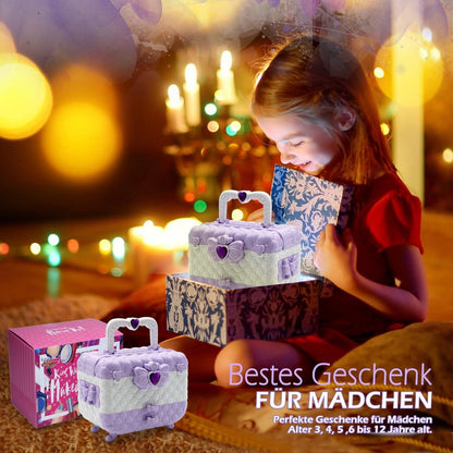 Kinder Schminkset Mädchen Make-Up Set Geschenkset 4-12 Jahre Purple