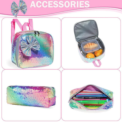 Mädchen Rolltasche mit Rädern & Meerjungfrau Design 6-8 Jahre