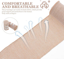 Elastische Bandagenpackung mit Clips für Knie Knöchel