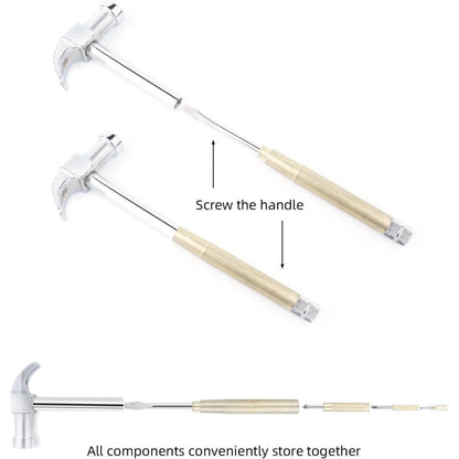 6-in-1 Hammer & Schraubendreher Multitool Set Silber Gelb