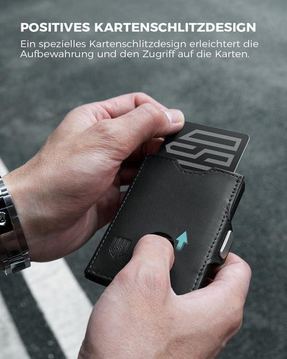 Mini Geldbörse mit Münzfach RFID-Schutz Herren Portmonee