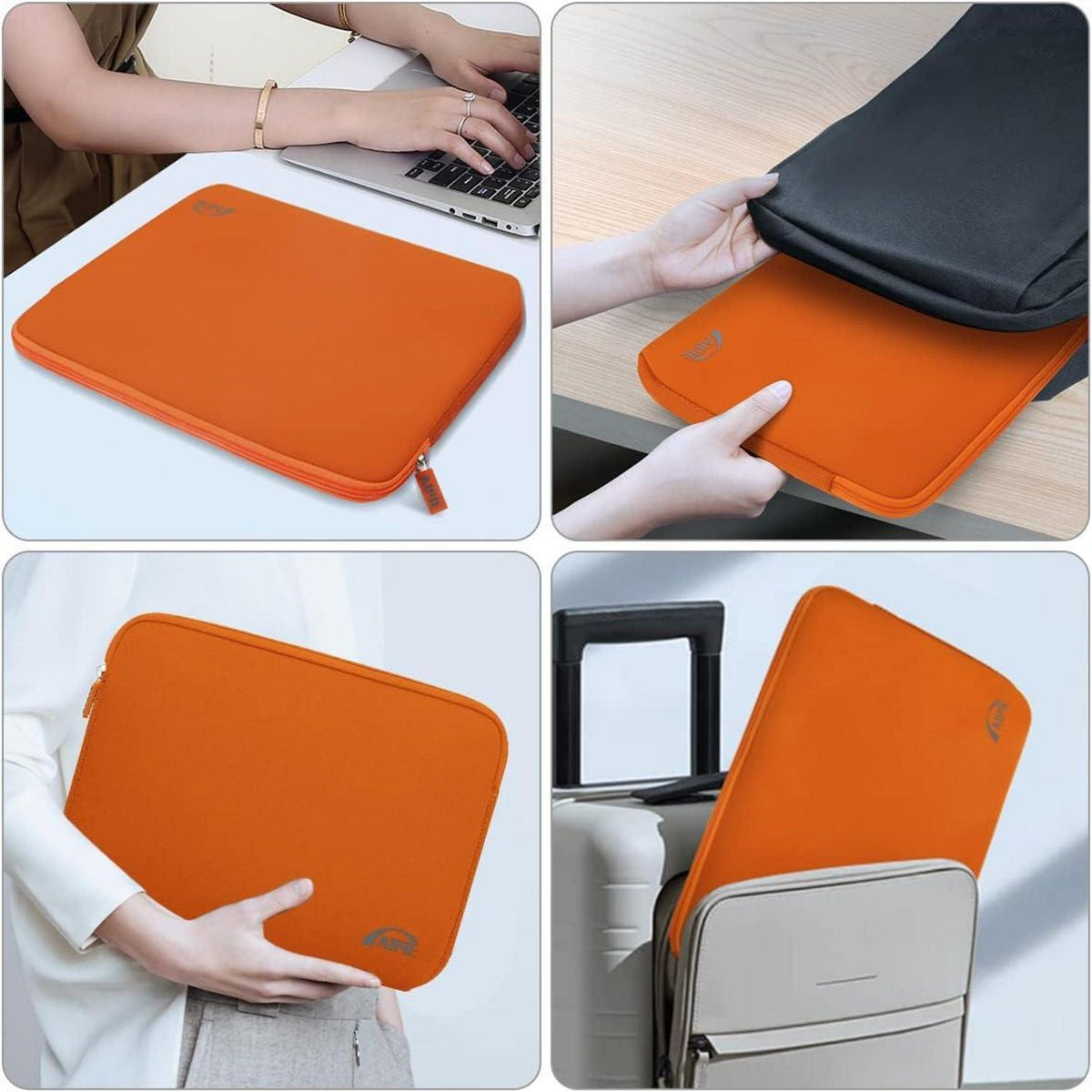 Laptophülle 13,3 14 Zoll Stoßfest Notebook Schutzhülle Orange 35x25,5x2,5 cm