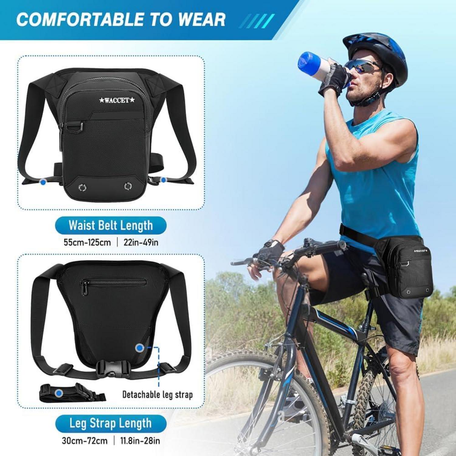 Wasserdichte Beintasche Motorrad Multifunktional Schwarz Herren Damen