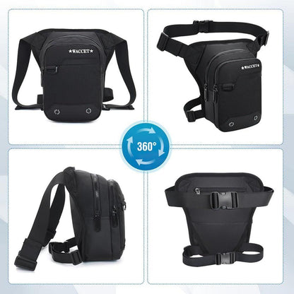 Wasserdichte Beintasche Motorrad Multifunktional Schwarz Herren Damen
