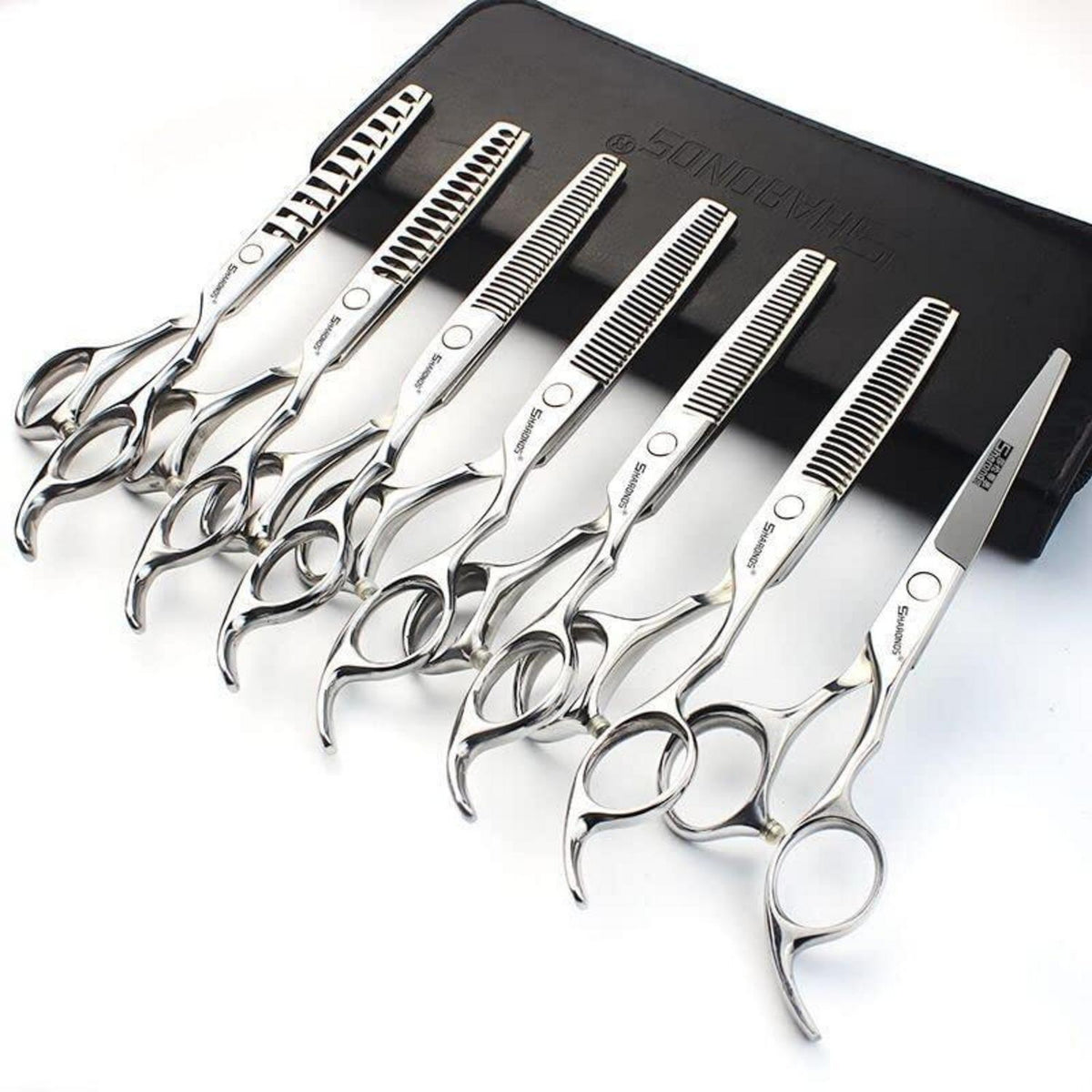 Professionelle Friseurschere 6 Zoll Edelstahl Set 7-teilig