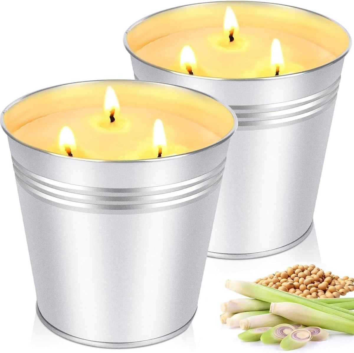 Citronella Kerzen Set für Outdoor Aktivitäten und Garten, Natürliche