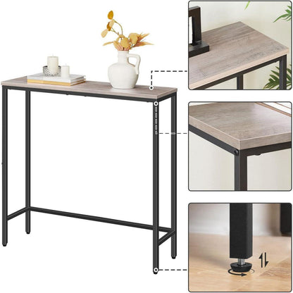 HOOBRO Schmaler Konsolentisch 75 cm Vintage Beistelltisch
