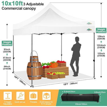 Faltpavillon 3x3 wasserdicht – Partyzelt mit Seitenteilen & Laufradtasche