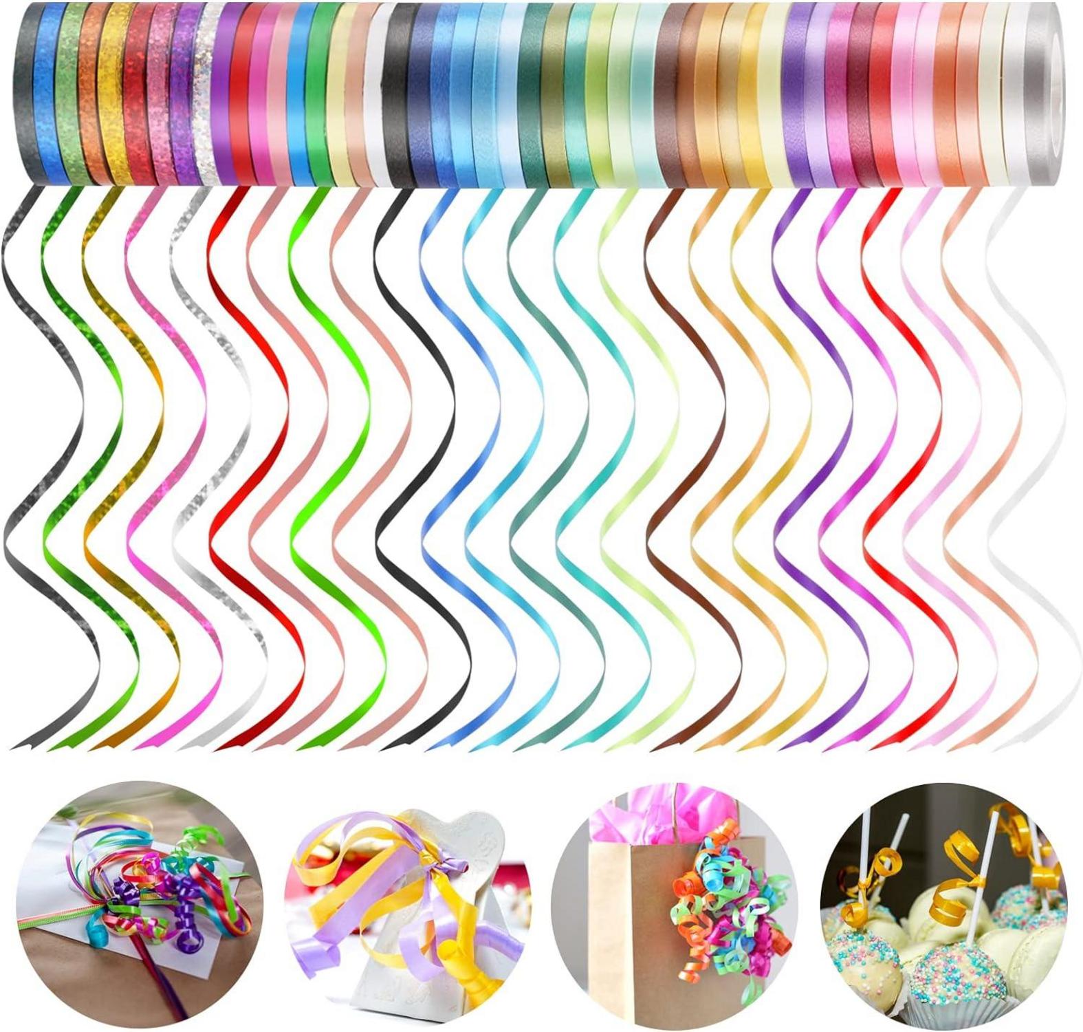 48er Set Ringelband Geschenkband 5mm 10m - Deko für Geburtstag