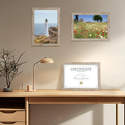 12er Set Bilderrahmen 9x13 cm Natur Holzoptik Plexiglas