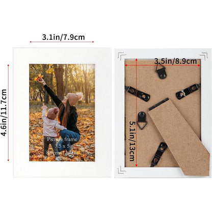 EXYGLO 12er Set Bilderrahmen 9x13 cm Braun mit Plexiglas