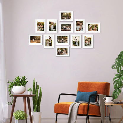 EXYGLO 12er Set Bilderrahmen 9x13 cm Braun mit Plexiglas