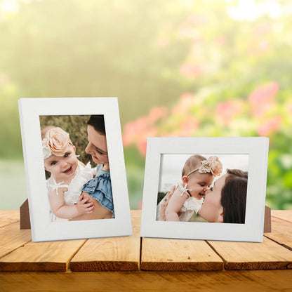 EXYGLO 12er Set Bilderrahmen 9x13 cm Braun mit Plexiglas