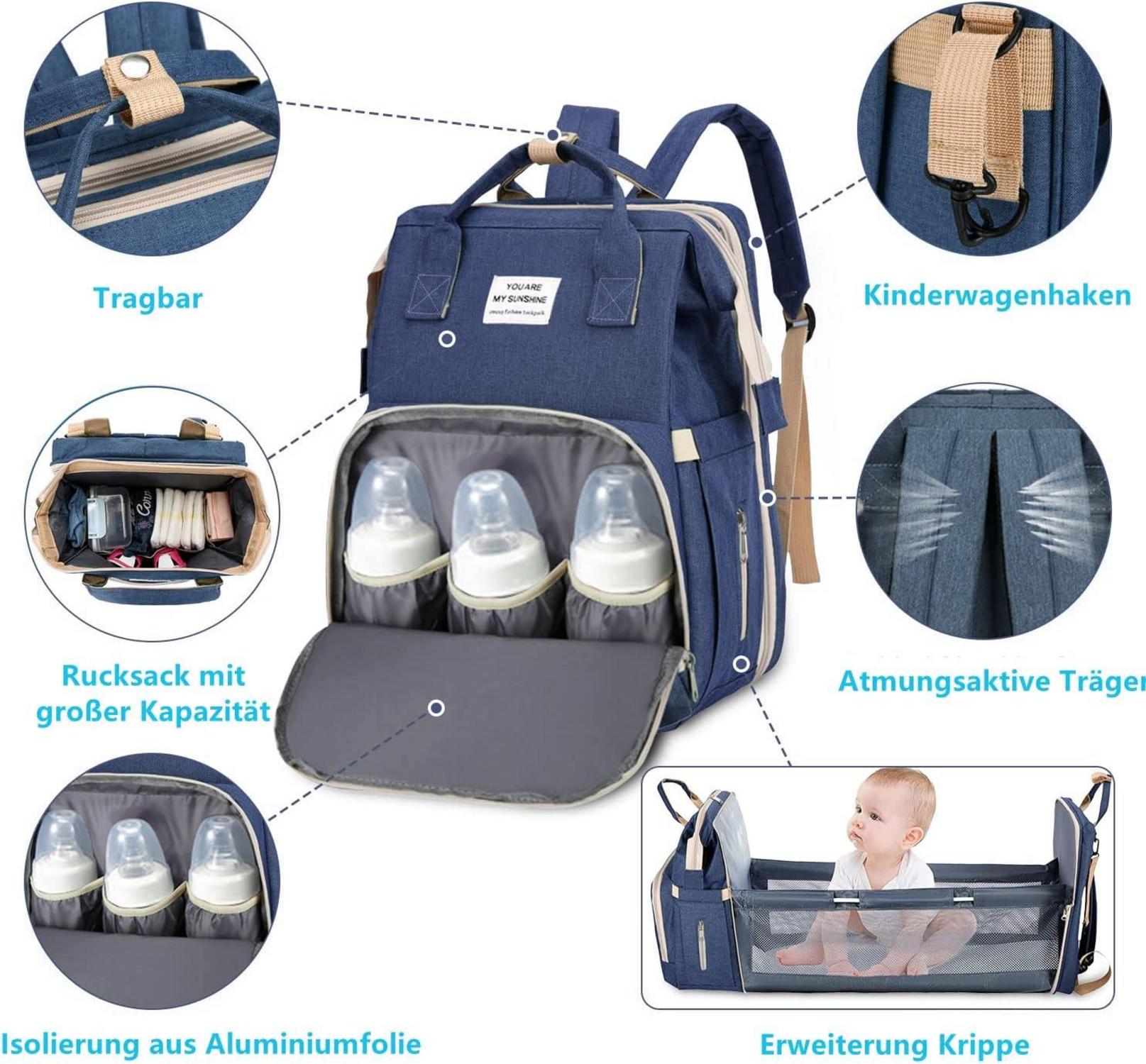 Wickeltasche Rucksack Multifunktional Wasserabweisend Groß Volumen