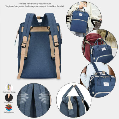 Baby Wickeltasche Rucksack Reiserucksack Wasserabweisend Groß Wickelrucksack