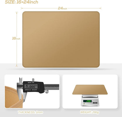 Hitzebeständige Silikonmatte für Heißluftfritteuse 40 x 60 cm Braun