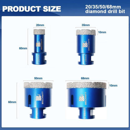 Diamantbohrer Set 20-68mm für Fliesen, Granit, Marmor