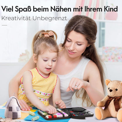 Nähset mit Nähzubehör für Reise Notnähen Geschenke Schwarz
