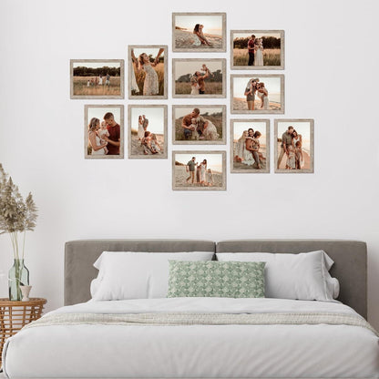 Bilderrahmen Set 9x13 cm Beige Holzmaserung - Collage für