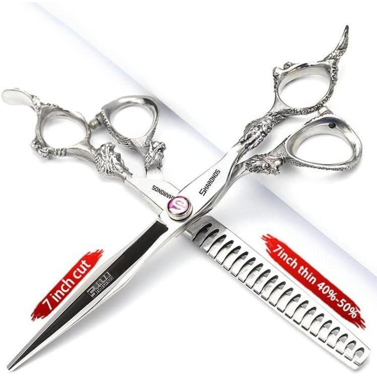 Professionelle Friseurschere Set 7 Zoll – Haarschneide & Verdünnung