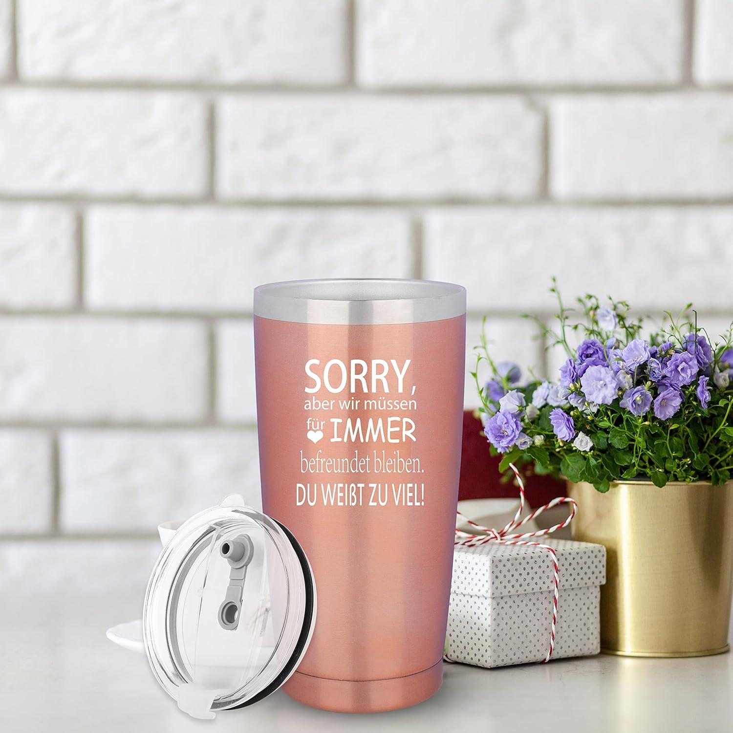 Travel Mug Lustige Geschenke 20oz Edelstahl Thermobecher Freundin