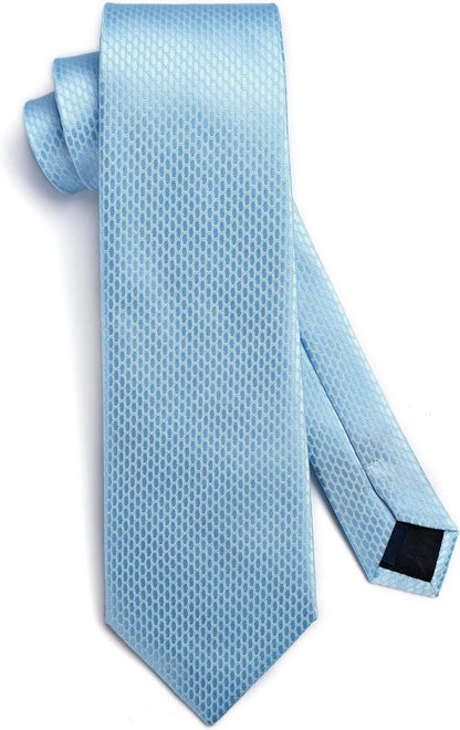 Elegante Krawatte mit Einstecktuch Set für Herren, Hochzeit, Business, Party