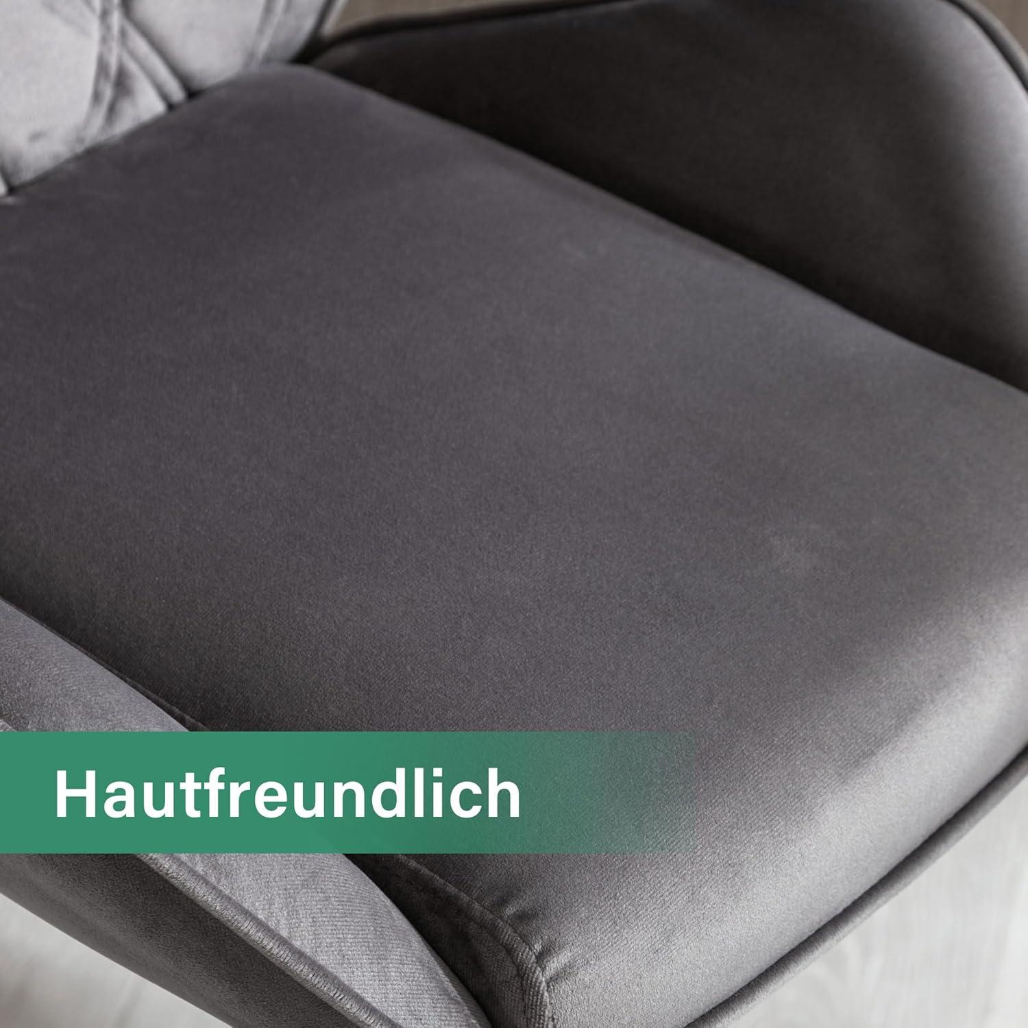Fantasylab Barhocker Tresenhocker Höhenverstellbar Drehbar Rückenlehne Fußstütze 120kg 2er Set Dunkelgrau