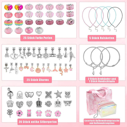 Homgaty Schmuck Bastelset Mädchen 6-12 Jahre Charm Armband