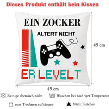 Gaming Deko Kissenbezug 45x45 Geschenk Mann Jugendzimmer