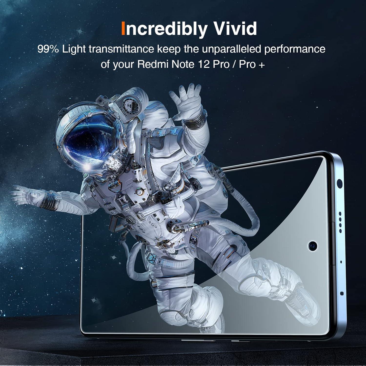 Panzer Schutz Glas Redmi Note 12 Pro Schutzfolie 9H Displayschutz 3+3 Stück