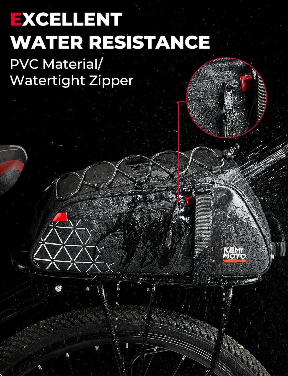 Fahrradtasche Wasserdicht mit 8L Kapazität und Reflektorstreifen