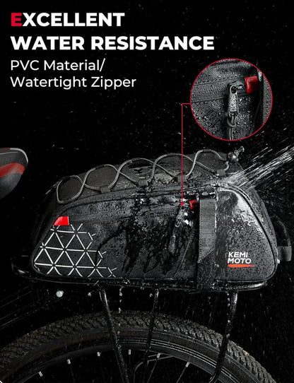 Fahrradtasche Wasserdicht mit 8L Kapazität und Reflektorstreifen