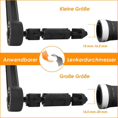 Fahrradspiegel HD Echtglas Extra Groß 15-20mm E-Bike Links Lenker_BITS