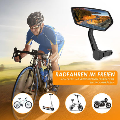 Arkham Fahrradspiegel für Links Lenker HD Echtglas 15-20mm 1 Stück