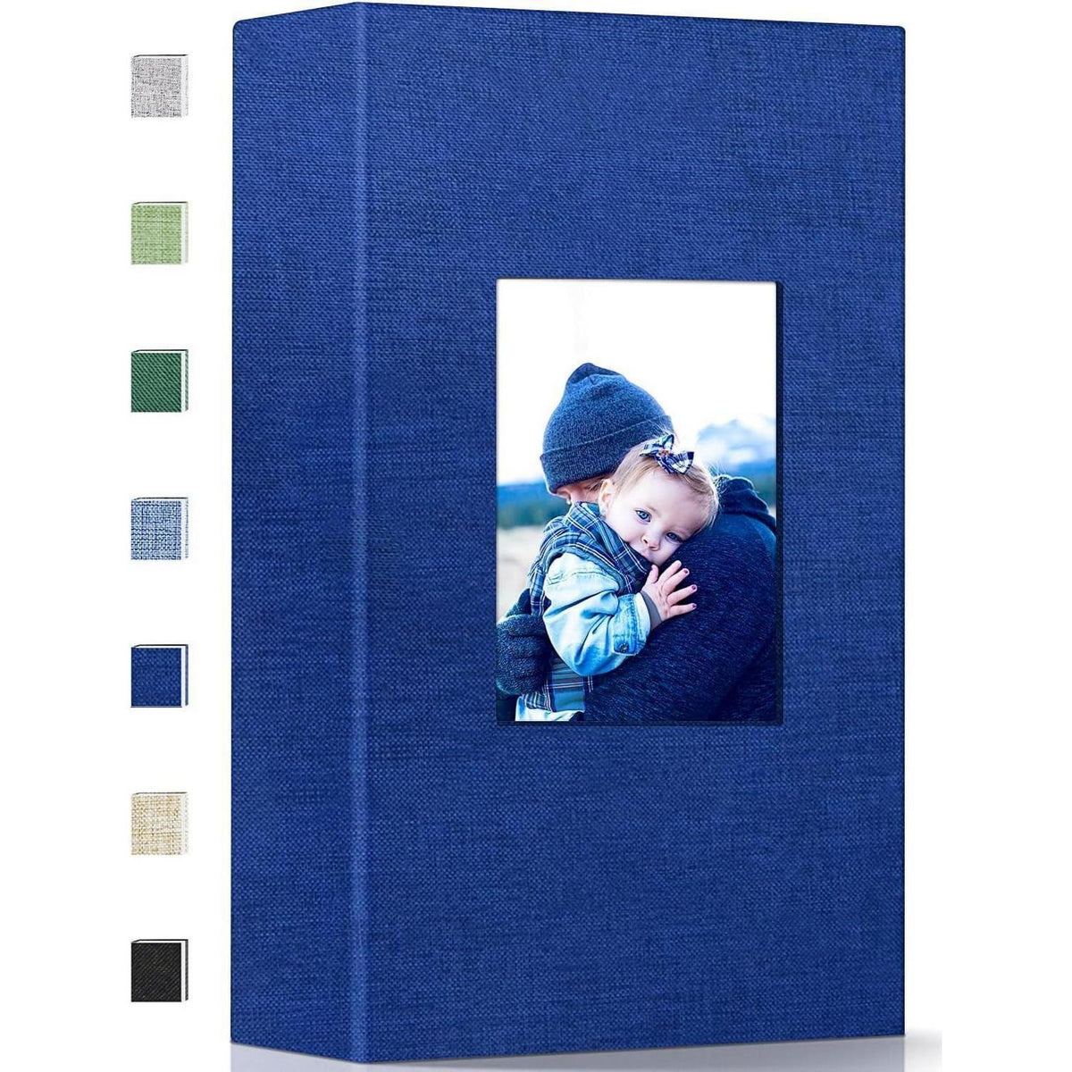 Fotoalbum Dunkelblau mit 300 Fotos, Leineneinband, 10x15 cm