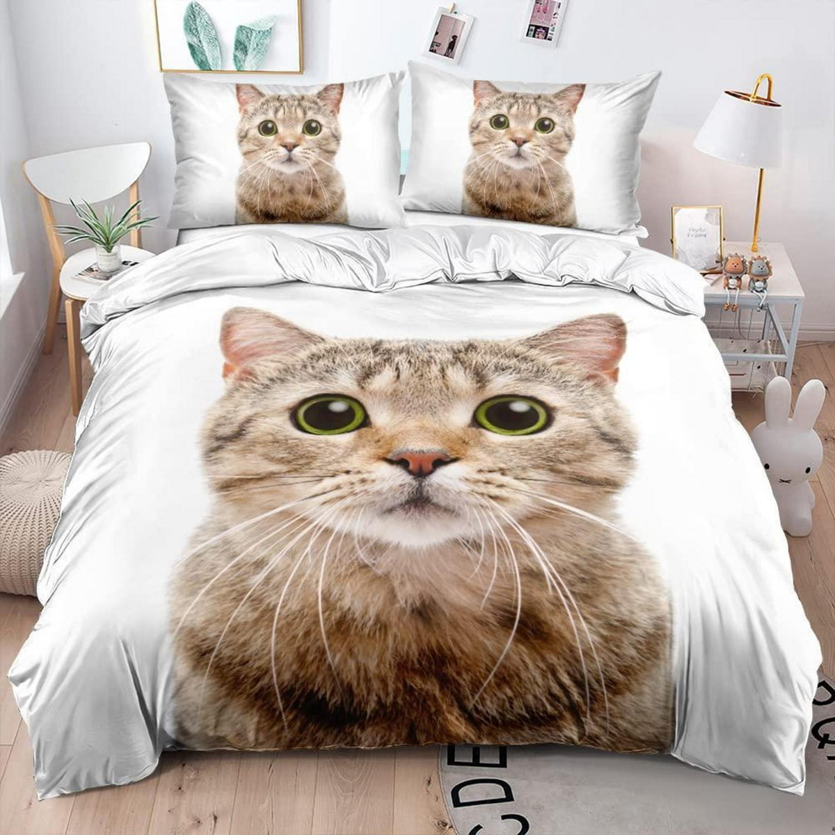 Britisch Kurzhaar Bettwäsche 135x200 - 4tlg Katzenmotiv 3D