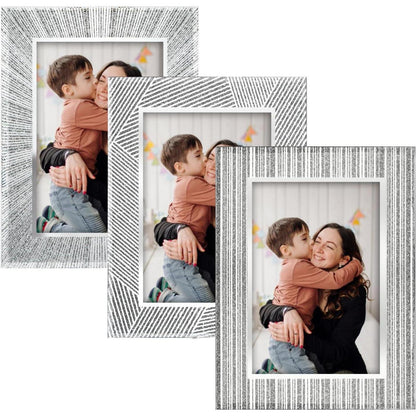 Glitzer Glas Bilderrahmen 20x25 cm - Set mit 3 Fotorahmen