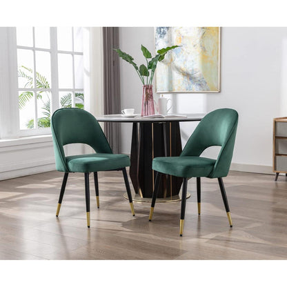 Samt Esszimmerstühle 2er Set – Modern & Komfortabel Grün