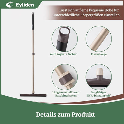 Wasserschieber Bodenabzieher 45cm Teleskopstiel Bad Fliesen Fenster Dusche