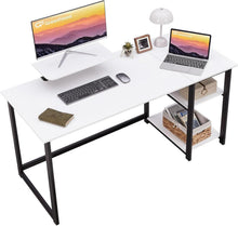 Schreibtisch mit Stauraum und Monitorständer 140cm