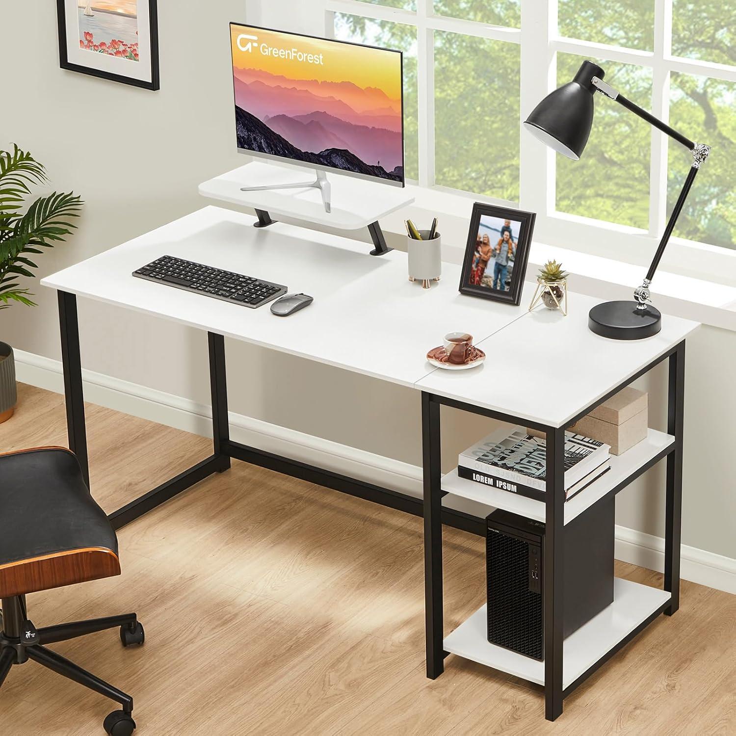 Schreibtisch 140cm mit Stauraum und