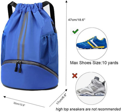 Sport Turnbeutel Fußball Rucksack Kordelzug wasserfest Gym Tasche