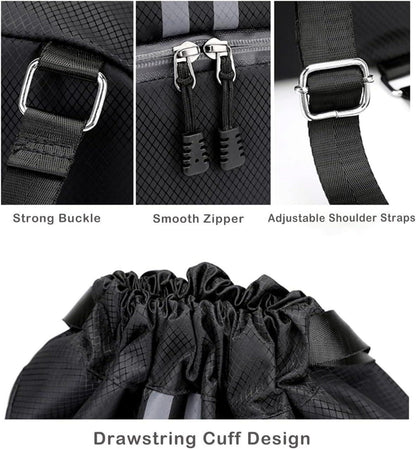 Sportliche BROTOU Fußballtasche Rucksack Kordelzug Wasserdicht