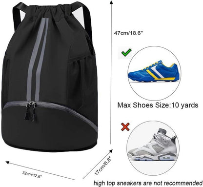 Turnbeutel Fußballtasche Rucksack Kordelzug Wasserfest Sporttasche