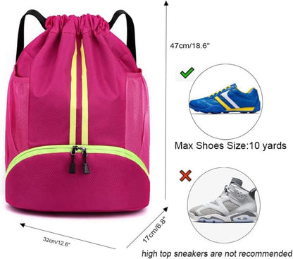BROTOU Turnbeutel Fußball Rucksack Kordelzug Wasserfest Gym Tasche