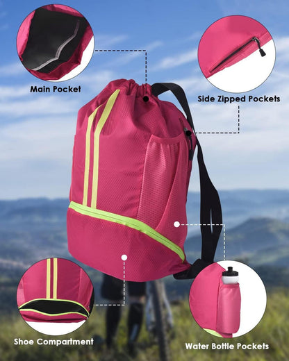 Turnbeutel Fußballtasche Rucksack wasserfest Kordelzug Gym bag