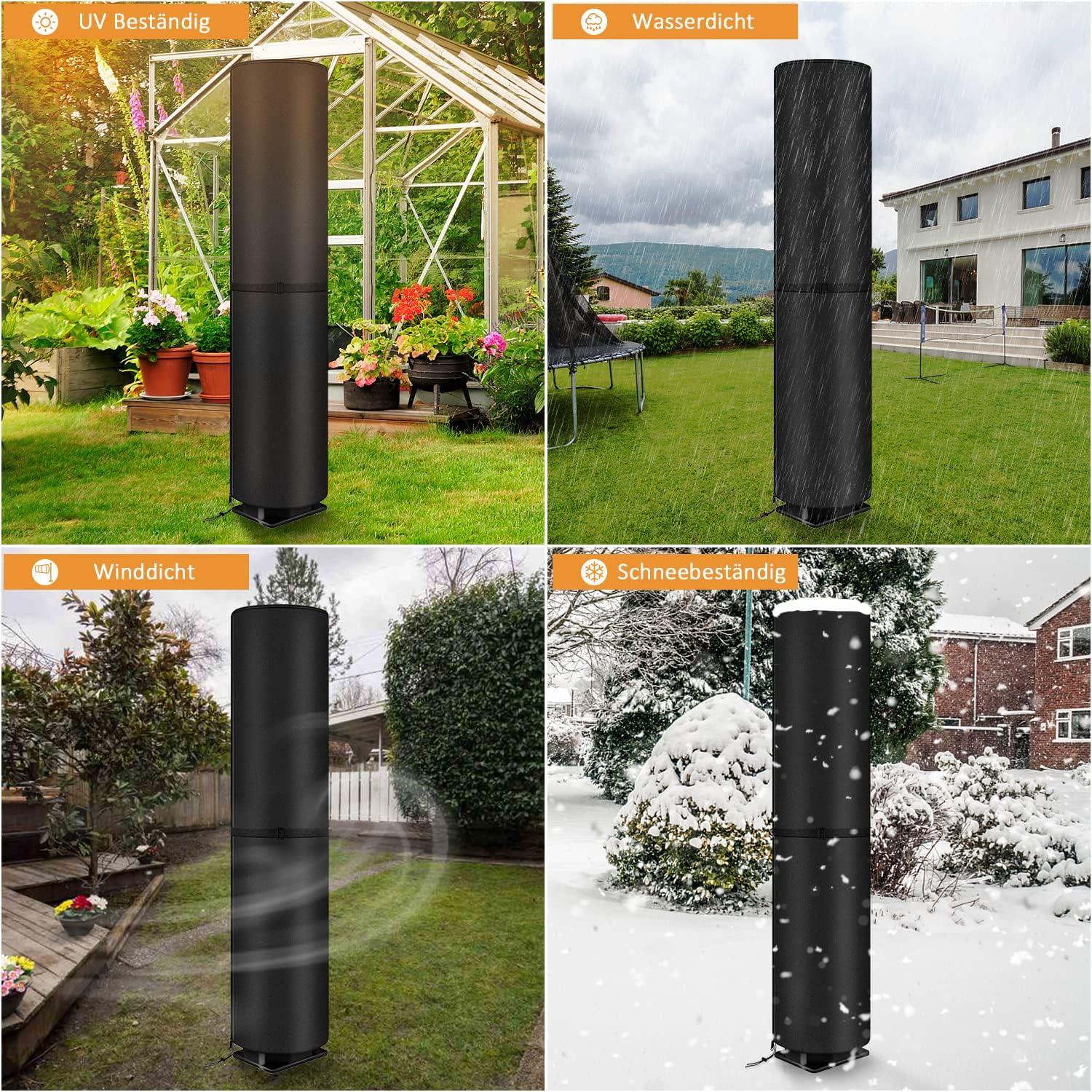 Solardusche Abdeckung 600D Oxford-Gewebe 230x67cm Schwarz