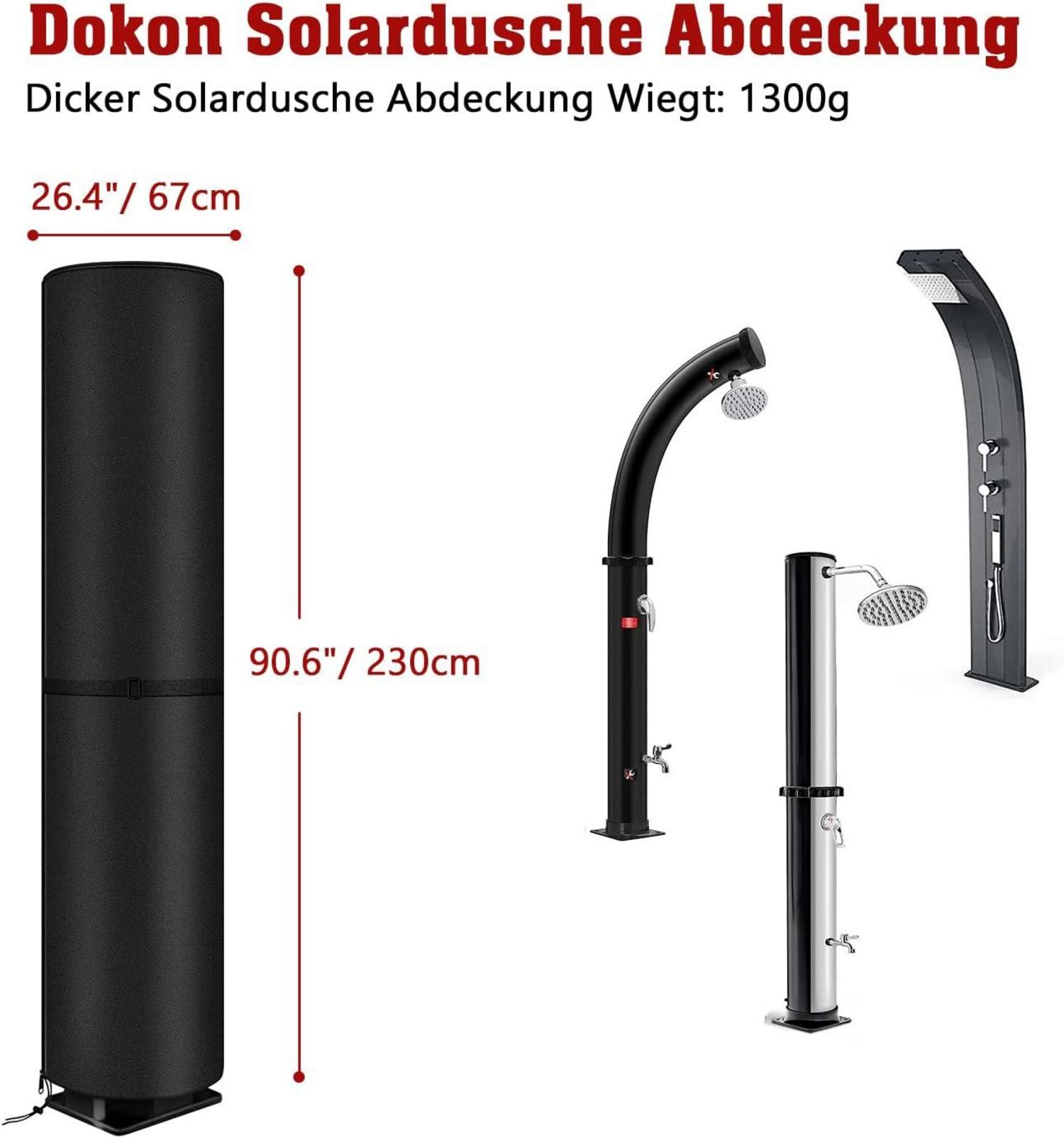 Solardusche Abdeckung Wasserdicht Winddicht UV-Beständiges 600D Oxford