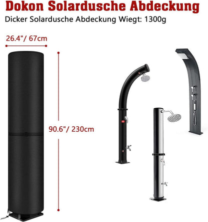Solardusche Abdeckung Wasserdicht Winddicht UV-Beständiges 600D Oxford