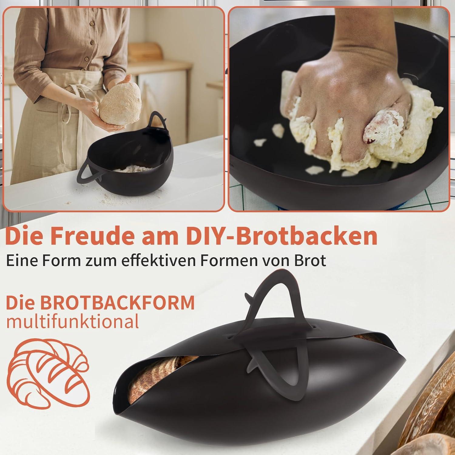 2-teilig Brotbackform Silikon Backform für Brot und Kuchen 30cm